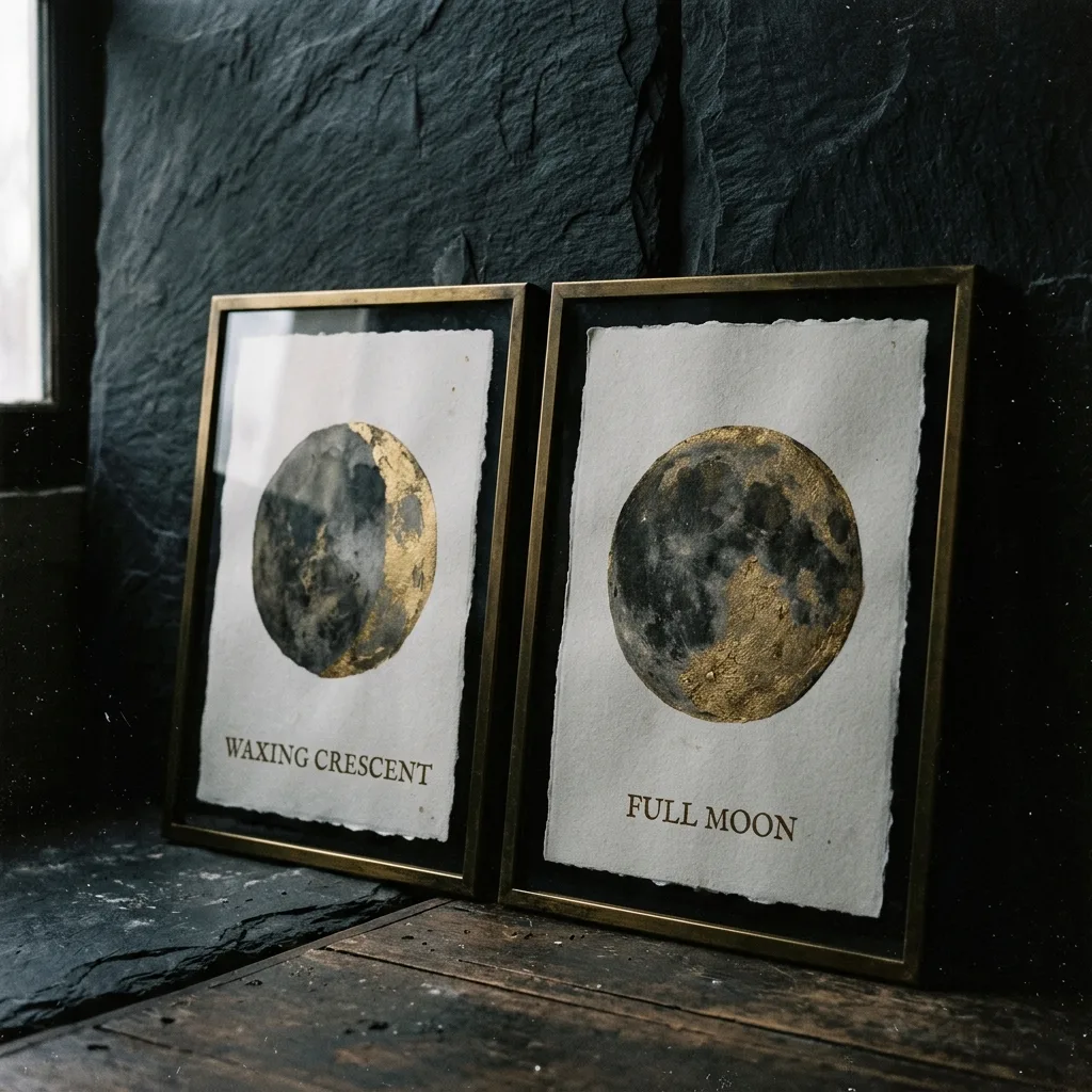Soulmate Moon Poster gerahmt